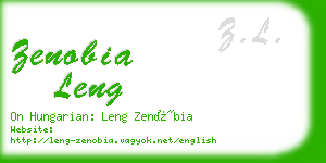 zenobia leng business card